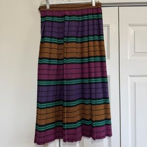 Counterparts Vintage Long Skirt Purple Pink Orange Stripe Size 12